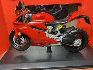 Maisto 1:12 Diecast Ducati 1199 Panigale Red Motorcycle Die Cast Sport Bike