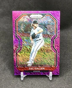 2021 Panini Prizm Zac Gallen /7 PURPLE SHIMMER PRIZM SSP No. 65 “THE MILKMAN” 🥛 - Picture 1 of 12