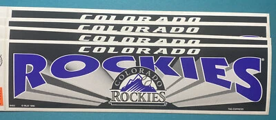 Colorado ROCKIES Bumper Sticker MLB TAG EXPRESS OFFICIALLY LICENSED MADE U.S.A. - Image 1 of 3