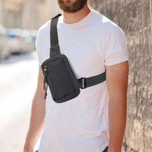 Men's Shoulder Bag Oxford Chest Bag Sling Crossbody Bag Casual Travel Phone Bag - Picture 1 of 12