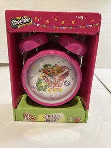 Shopkins Girls Pink Alarm Clock With Ringer. Ages 6+ NIB - Picture 1 of 3