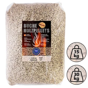 Buche Pellets 15 kg 30 kg Grill Smoker Pizzaofen Rauch BBQ Holz Grillen Flameup - Bild 1 von 20