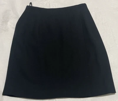 Falda Lápiz Talbots 100% Lana Negra Imitación Envolvente Talla 12 Forrada Excelente Con Hecha en EE. UU. Foto 1 de 4