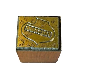 Falstaff Beer  5/8" Metal Wooden Printing Block Ink Stamp Vintage Rare - Picture 1 of 3