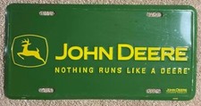 John Deere Vintage Booster License Plate Tractor Nothing Runs Like a Deere AG 