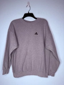 Adidas Embroidered Sweatshirt Pullover Small Gray Basic Vintage 90s Y2K - Picture 1 of 4