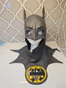 Vintage Batman 1989 Cowl Mask DC Heavy Rubber Costume Michael Keaton Rare! - Bild 1 von 8