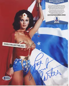 LYNDA CARTER of WONDER WOMAN IN PERSON SIGNED 8X10 COLOR PHOTO BAS "BECKETT COA" - Picture 1 of 1