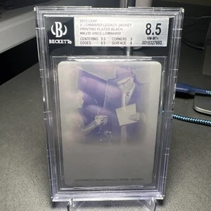 2012 Leaf Lombardi Legacy Printing Plate Black #WJ35 Vince Lombardi Jacket 1/1 - Picture 1 of 3