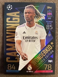 2022-23 Topps Match Attax Wonderkid Eduardo Camavinga Real Madrid LE WO 2 Ltd Ed - Picture 1 of 2