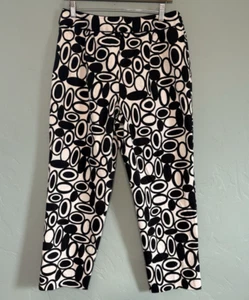 Pantaloni alla caviglia elasticizzati Talbots Petites taglia 14 donna stampa geometrica - Foto 1 di 4