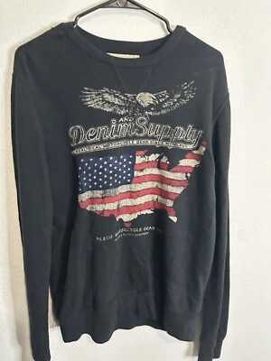 Sudadera negra americana Denim And Supply Ralph Lauren Motorcycle Gear talla M Foto 1 de 4