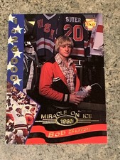 BOB SUTER 1995 SIGNATURE ROOKIES USA OLYMPIC MIRACLE ON ICE CARD #33