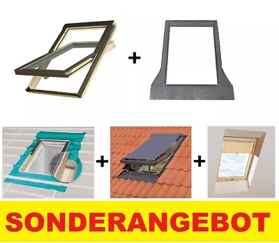 FAKRO Konzern Holz Dachfenster OPTILIGHT + Eindeckrahmen + ISOLIERSET GRATIS !
