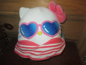 NUEVO CON ETIQUETAS MALVAVISCOS En La Playa HELLO KITTY En TRAJE DE BAÑO Peluche ANIMAL - Imagen 1 de 3
