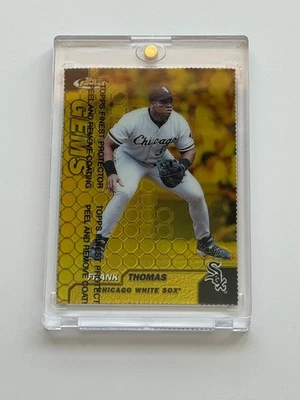 1999 Topps Finest Gold Die-Cut Refractor w Coat Frank Thomas /100 - Image 1 of 4