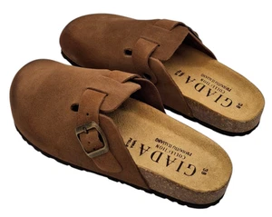 Ciabatte Sabot Pelle Scamosciata Sughero Mdello BIRKENSTOCK BOSTON Giada Italy - Imagen 1 de 10