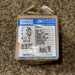 Fasco D1100 3.3" Frame Shaded Pole Loren Cook OEM Motor with Sleeve Bearing, 1/5 - Picture 1 of 3