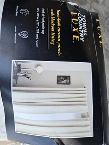 Town & Country Luxe Curtain Set of 2 – 50" x 108" Linen Panels, Light-Filtering - Picture 1 of 4