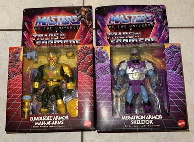 Mattel Masters of the Universe X Transformers BUMBLEBEE MEGATRON SKELETOR MOTU Foto 1 de 4