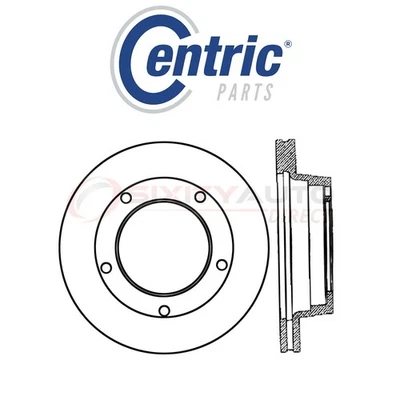 Centric Disc Brake Rotor for 2003-2009 Chevrolet C5500 Kodiak 6.6L 8.1L V8 - cu - Image 1 of 4