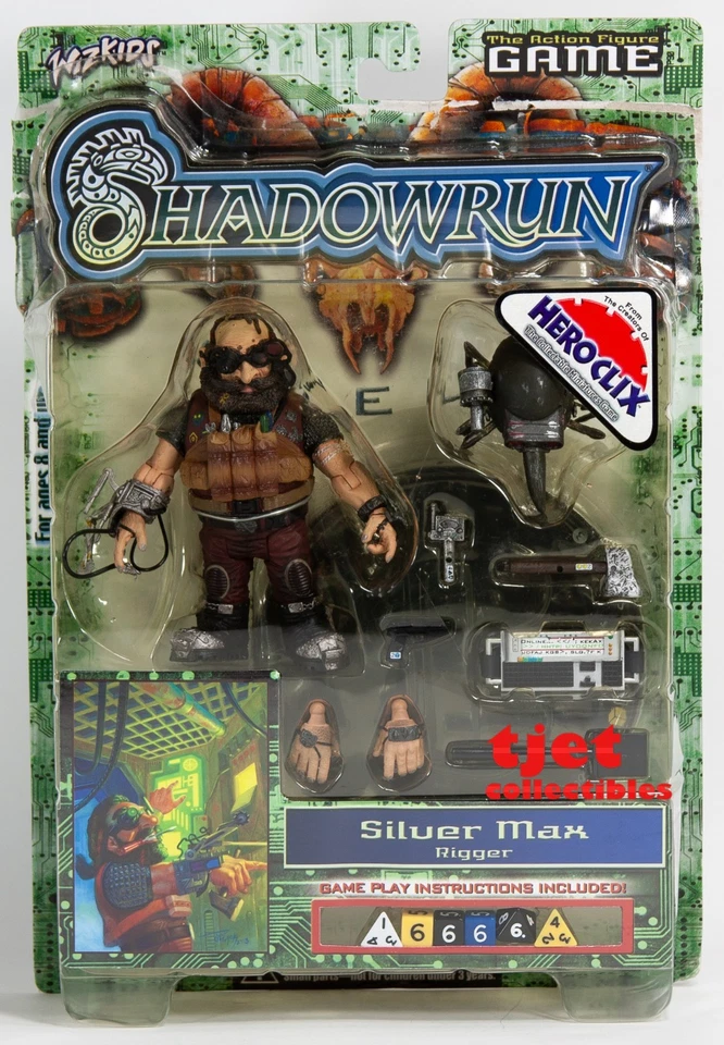 Shadowrun Silver Max Rigger Action Figure WizKids Heroclix Unopened