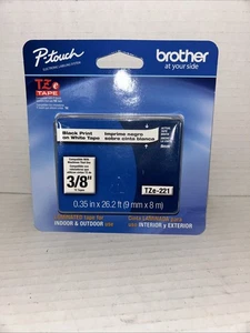 Nastro di ricambio per etichette TZe-221 TZ221 TZE221 nero 3/8" - Foto 1 di 2