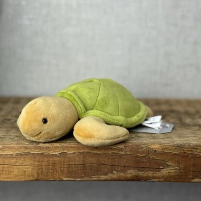 Jellycat Small CeeCee Turtle - Small Green Velour Turtle Beanie retired 6” - Image 1 of 4