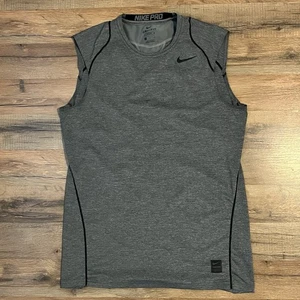 Nike Shirt Mens Medium Gray Pro Fitted DriFIT Sleeveless Workout Lightweight - Bild 1 von 11