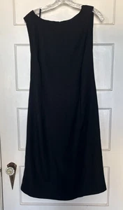 Leslie Fay Classic Black Midi Dress Size 14W - Picture 1 of 4