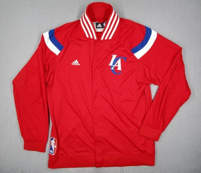 Los Angeles Clippers Jacket Mens 2XL XXL Red Adidas NBA Team Issue Basketball - Image 1 of 4