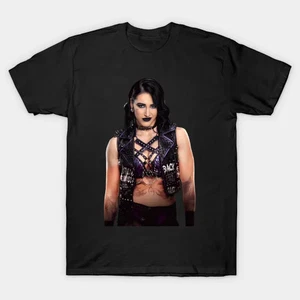 WWE Rhea Ripley Black T-Shirt , Mami Wrestler Star - Foto 1 di 5
