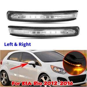 2PCS For Kia Rio 2012-2016 Left&Right Side LED Mirror Turn Signal Light Lamp - Picture 1 of 10