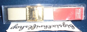 Vanguard Marine Corps USMC Belt Khaki Cotton Anodized Open Face Buckle and Tip - Picture 1 of 2