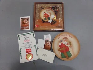 Vintage COCA COLA "MERRY CHRISTMAS 1984" PLATE Second Annual No. K21223 in Box - Picture 1 of 5