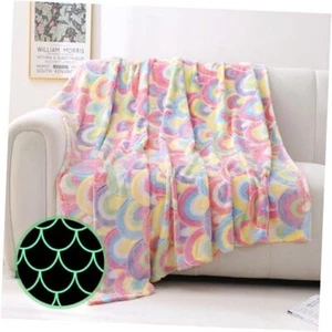 Blanket for Girls - Glow in The Dark Blankets for Women 50" × 60" Rainbows - Picture 1 of 7
