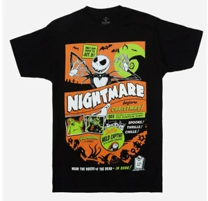 Jack Skellington The Nightmare before Christmas Neon Poster T-Shirt New - Picture 1 of 1