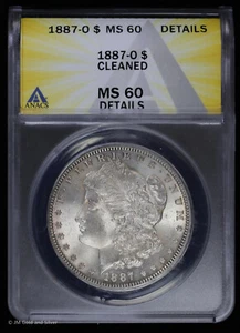 1887-O $1 Morgan Silver Dollar ANACS MS 60 Details | Uncirculated - Picture 1 of 4