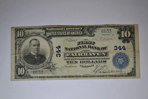 Fair Haven, VT - $10 1902 Plain Back Fr. 624 The First NB Ch. # 344. Fine. - Picture 1 of 2