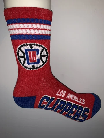 LOS ANGELES CLIPPERS NBA BASKETBALL JERSEY LOGO 4 STRIPE CREW SOCKS YOUTH KIDS Cover