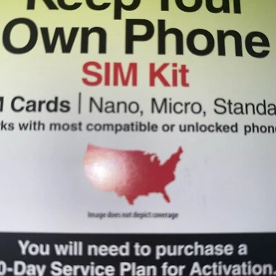 Straight Talk Nano Sim Card For family bring your iPhone Standard Phone Kit Oct - Image 1 of 2
