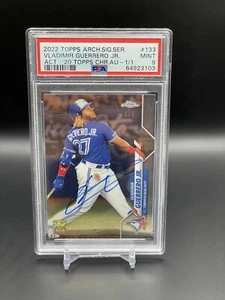 2022 Topps Archives Vladimir Guerrero # 1/1 Auto PSA 9 One of One 2020 Chrome - Picture 1 of 3