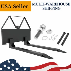 Pallet Fork 46" Skid Steer Forks Skid Steer Attachment Quick Attach Mount 2000LB - Picture 1 of 8