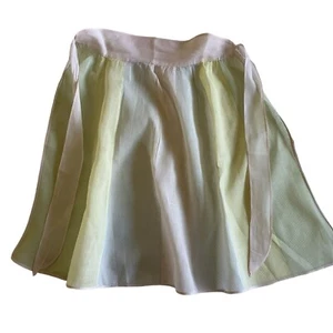 Vintage 1950's-60's Pastel Organdy Women's Half Apron - Green, Pink, Blue & Yell - Picture 1 of 3