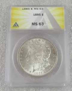 1885 Morgan Silver Dollar * ANACS MS63 - Picture 1 of 2