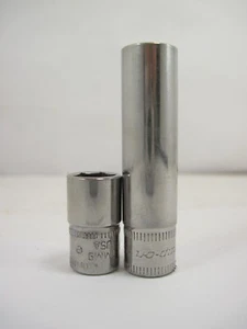 Snap On 1/4" Drive 9mm Metric Deep & Shallow 6pt Socket Set STMM9 TMM9 NICE - Picture 1 of 2