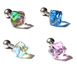 Oreja Superior Cubo | Cartílago | Pendiente Tragus Bar 16g (1,2 mm x 6 mm) - Imagen 1 de 5