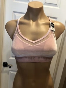 NEU MIT ETIKETT VICTORIA'S SECRET PINK SPORT SAMT SPORT-BH LEICHTE UNTERSTÜTZUNG PINK SMALL - Bild 1 von 5