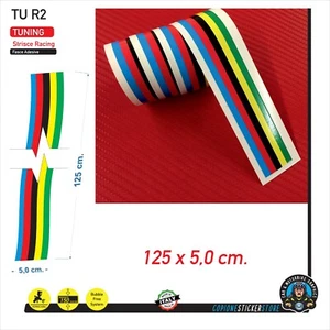 Fascia Striscia Adesiva Campione del mondo Racing Rally Legend Bici 125 x 5 cm - Picture 1 of 1