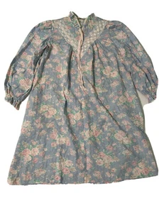 Camisón grande Miss Elaine etiquetas Bing abrigo manga abullonada encaje floral vintage - Imagen 1 de 10